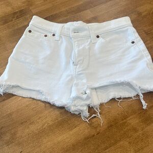 Levi's White Jean Shorts for Women